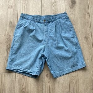 Abercrombie & Fitch Shorts Country Clothes Blue Chambray Baggy Men’s 36 Summer